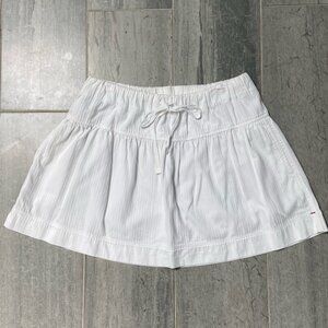 Xirena Sophie Elastic Waist Pull-On White Mini Skirt with Pockets Size Medium